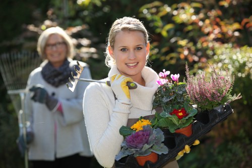 Professional Upton gardener reinforcing health and safety standards